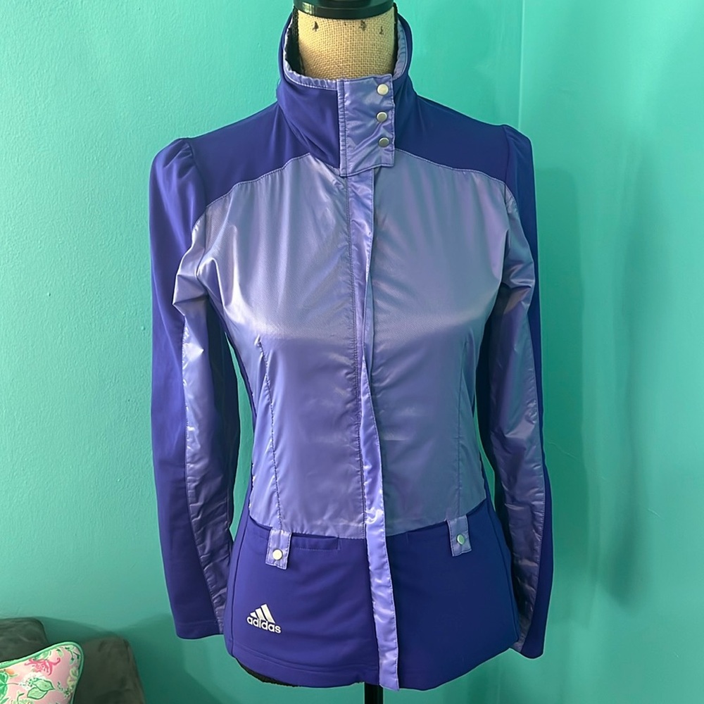 #73 Adidas Climaproof Two Toned Purple Full Zip Jacket XS